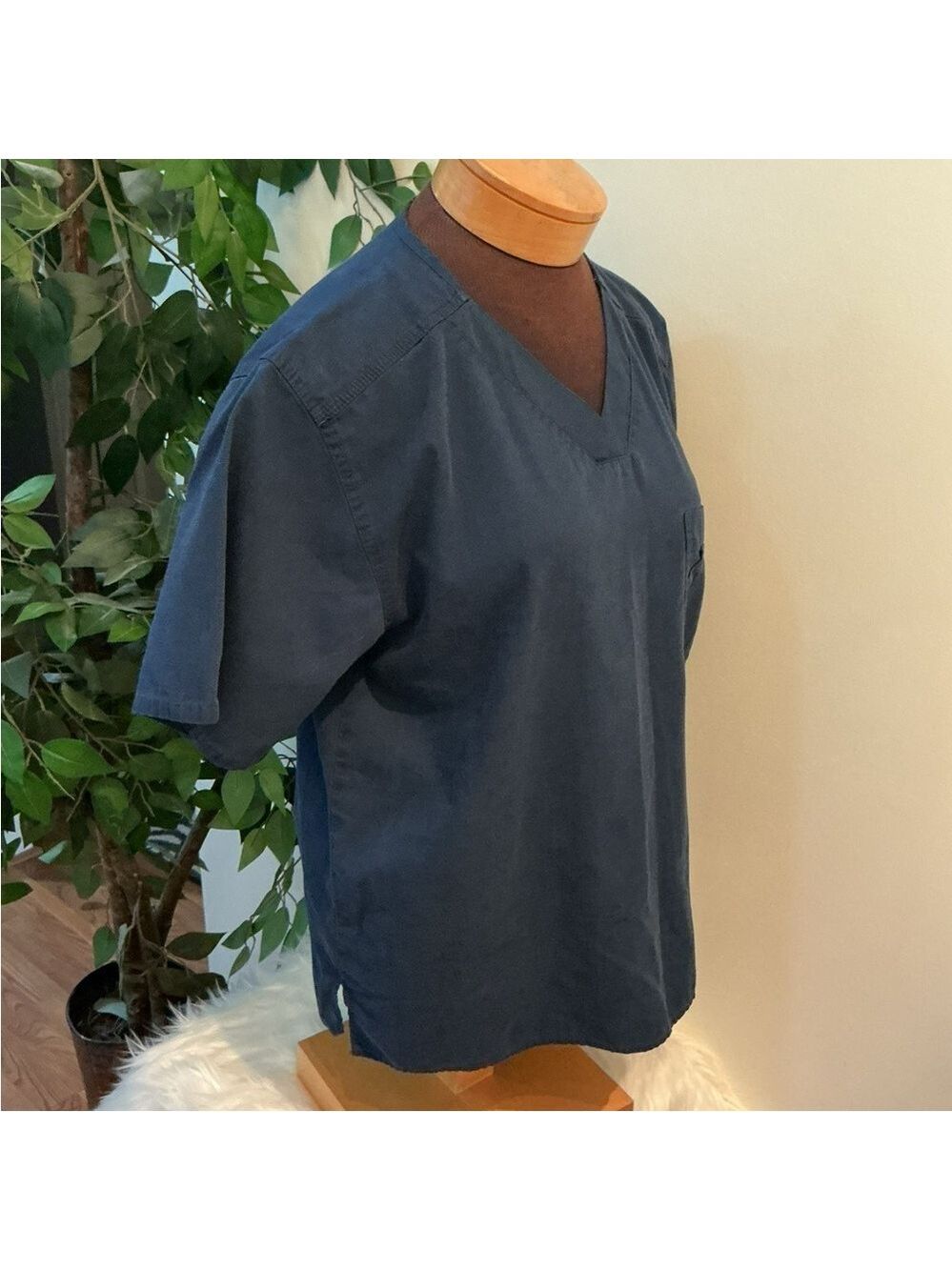 Men's Carhartt Blue Short Sleeve Scrub Top Size M - Picture 8 of 14